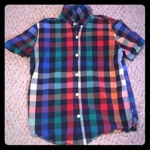 Gap short sleeve plaid shirt